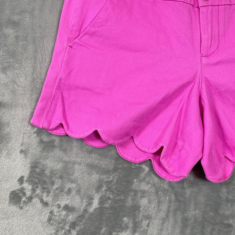 Lilly Pulitzer Buttercup Stretch Shorts Scalloped Hem Amethyst Pink 4 007997 - Picture 2 of 9